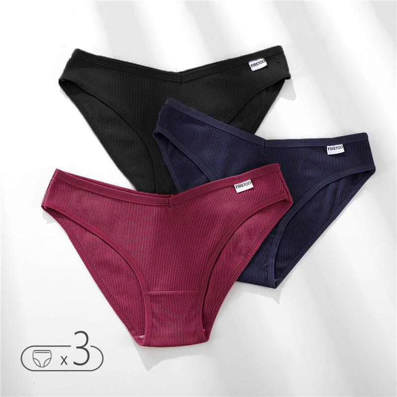 FINETOO M-4XL хлопковые трусики, женское нижнее белье с V-образной талией, трусы больших размеров, женские трусы с низкой посадкой, удобные трусики, нижнее белье
