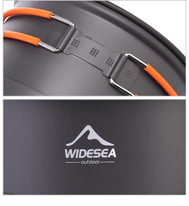 Энергоэффективный набор походной посуды Widesea на 2-3 человека для пешего туризма и альпинизма