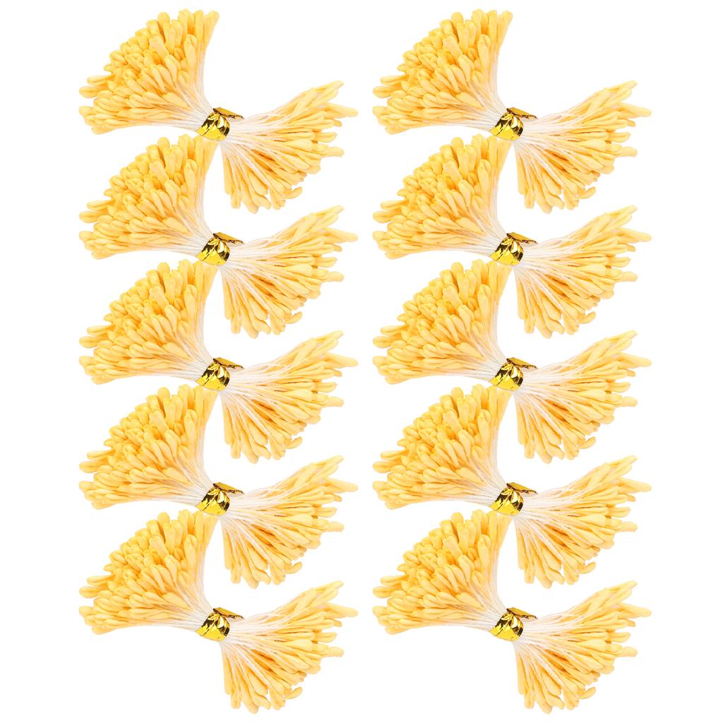 900 шт искусственная тычинка гипсовый оранжевый цвет двойной конец имитация букета аксессуары(3mm(13#) )