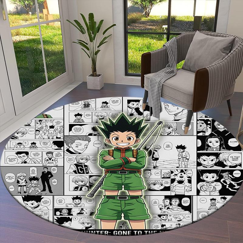 Ковер с круглым ворсом Hunter X Hunter Ковер для гостиной, спальни, дивана, игровой комнаты Декор Нескользящий коврик для пола