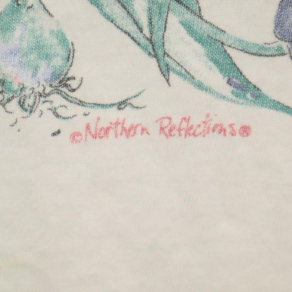 СЕВЕРНЫЙ 90-х годов Старая футболка с коротким рукавом Белая Одинарный шов Мужская Б/у