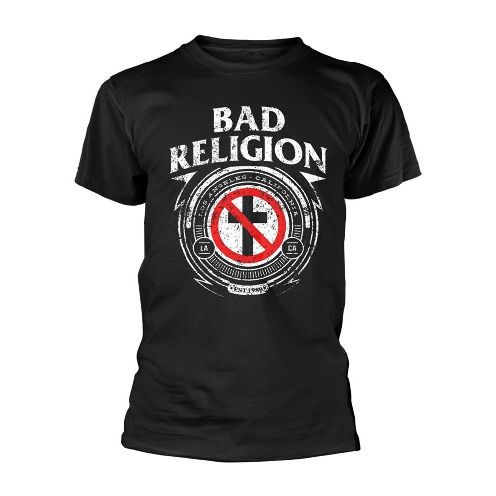 BAD RELIGION - BADGE BLACK T-Shirt Small