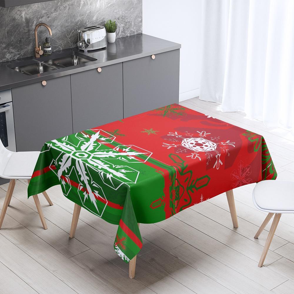 Рождественская скатерть для журнального столика Скатерть для праздничного подарка Украшение брезент