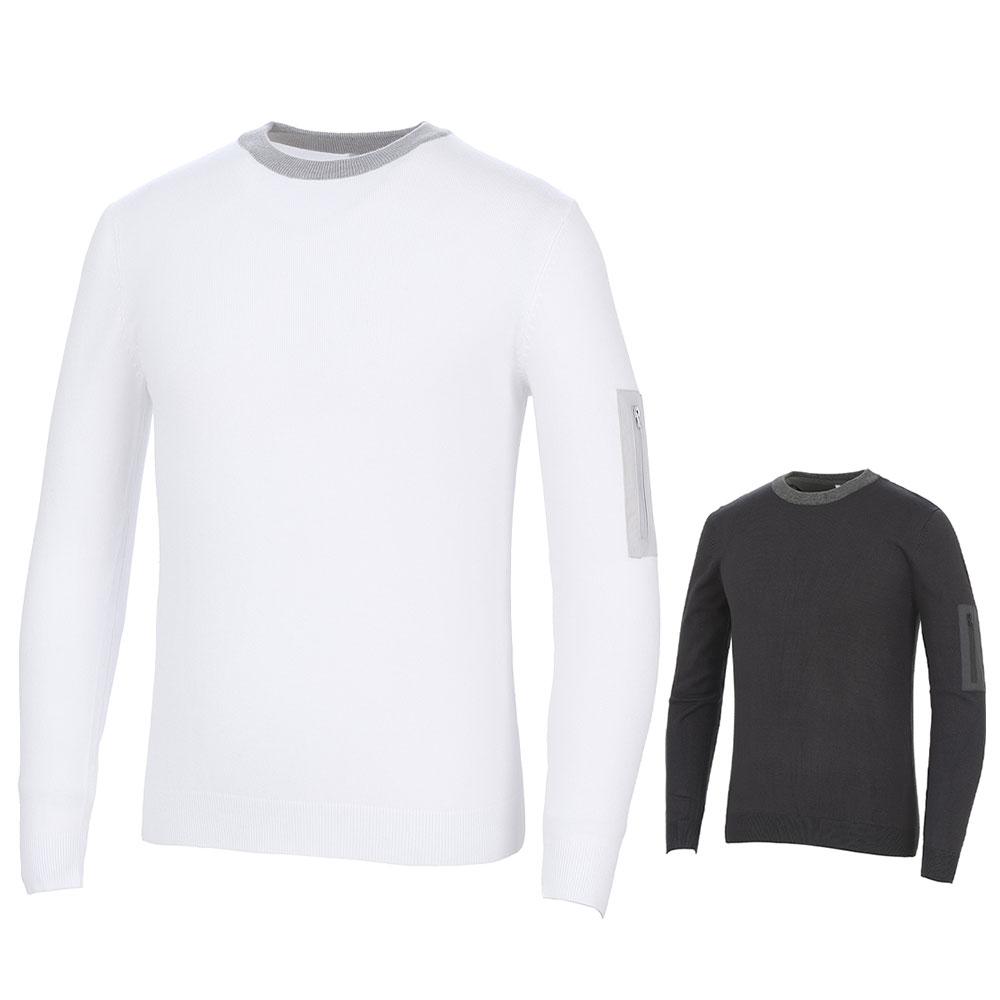 KIM YOUNG JOO GOLF Autumn/Winter Slim Sleeve Pocket Round Men'S Golf Wear Knit Dowmnt40