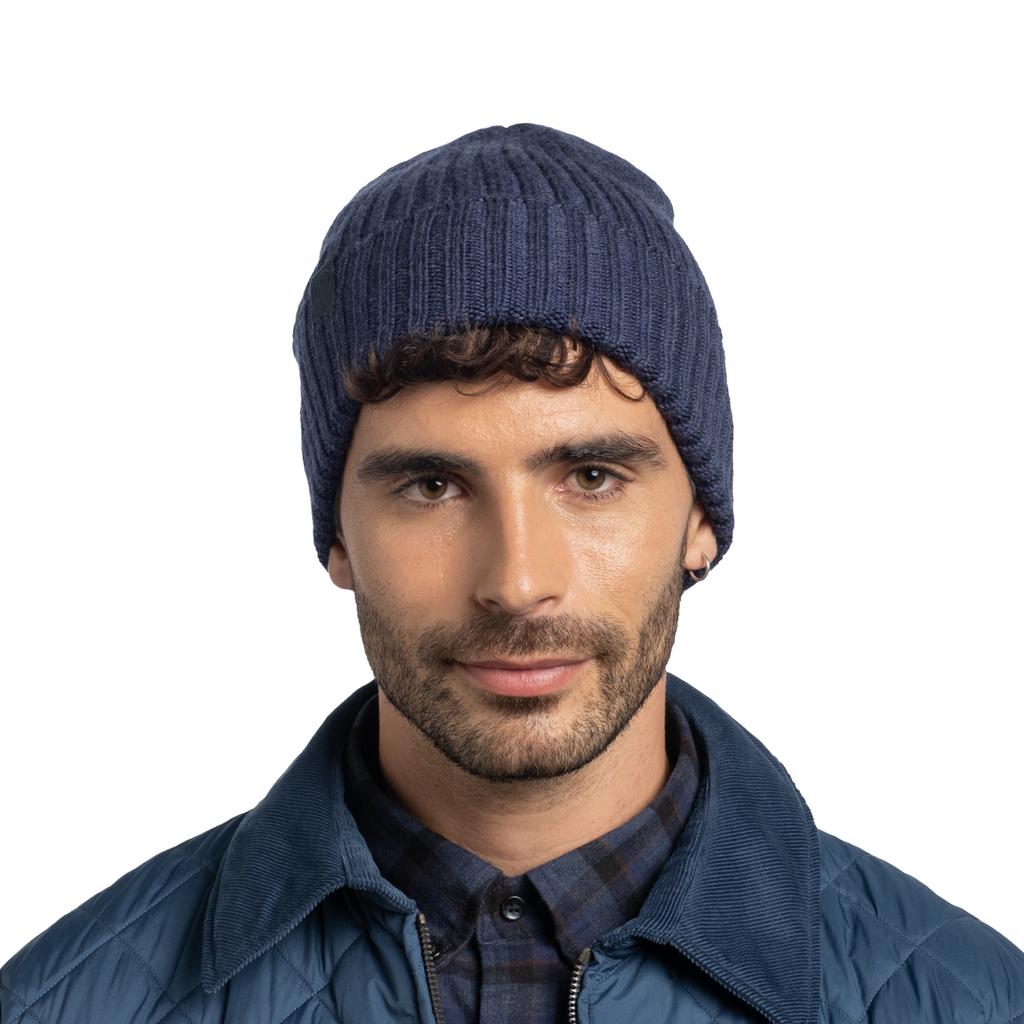 BUFF Norval Merino Hat Beanie, Unisex Navy Cap