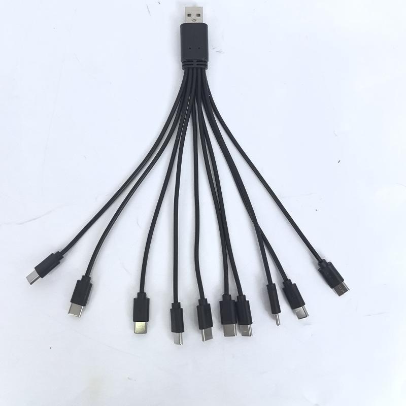 Разветвитель USB на Type-C Кабель-адаптер 2 3 4 5 6 10 портов USB C Многофункциональный зарядный кабель
