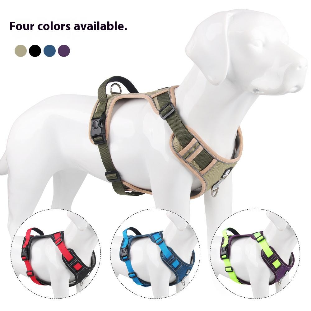 No Pull Harness with A Free Heavy Duty 5ft Leash for Medium Large Dog Adjustable Reflective Oxford Easy Control