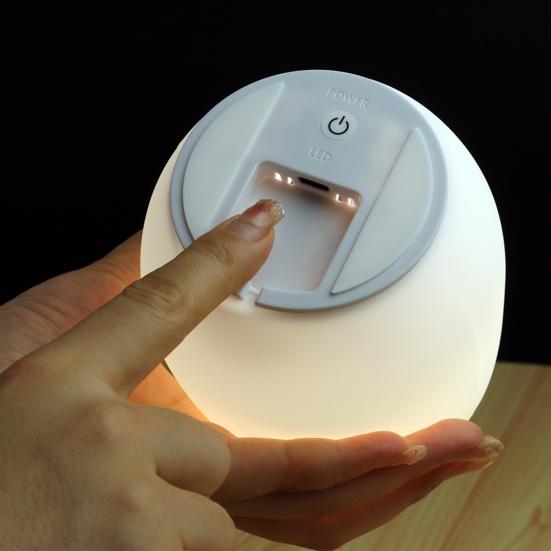 Милый силиконовый ночник с животными, функция автоматического выключения, затемняемый, перезаряжаемый, 7 цветов, детская лампа, прикроватное украшение