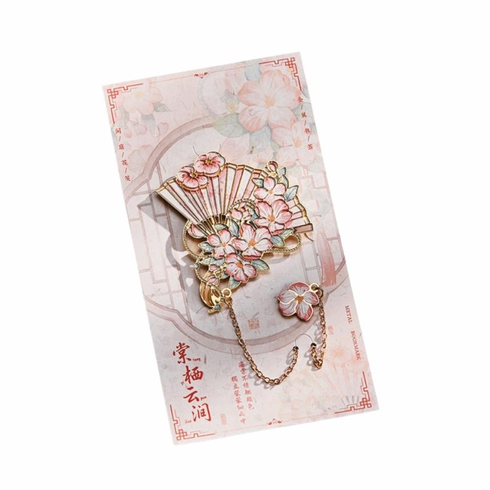 Bronzing Hollow Bookmark With Tassel Floral Bookmark Exquisite Design Metal Bookmark Book Club