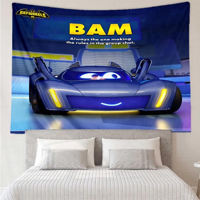 Car Print Tapestry, Backdrop, Easy Setup, Ideal for Bedroom, Office & Living Room, with Aesthetic Wall Hanging Decor.
