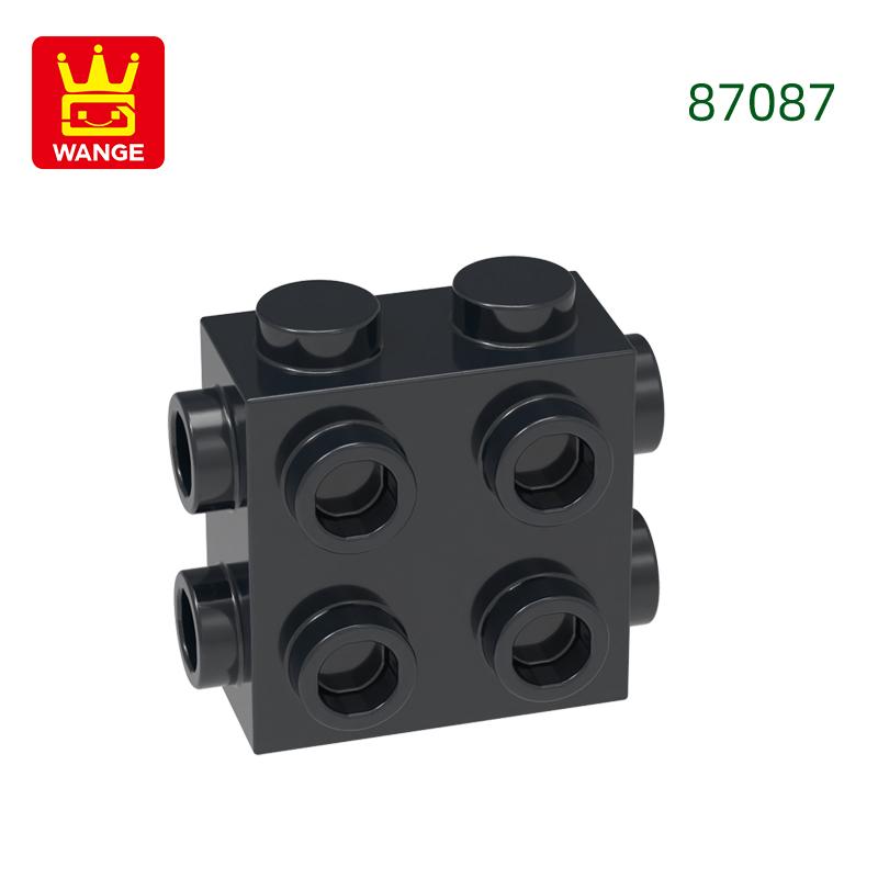Non-Toxic 73Pcs/Lot 87087 4 Sides 4 Holes Building Blocks Moc Accessories Compatible With Bricks Diy Children Toy Gift