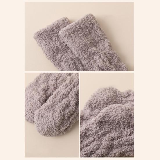 Women's Fuzzy Coral Fleece Slipper Socks Thick Cozy Soft Warm Home Floor Socks Winter Thermal Sleep Socks