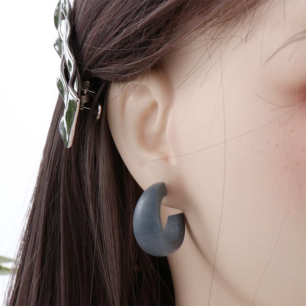 Большие круглые серьги-кольца в форме луны и буквы C для вечеринок, модные аксессуары, висячие серьги