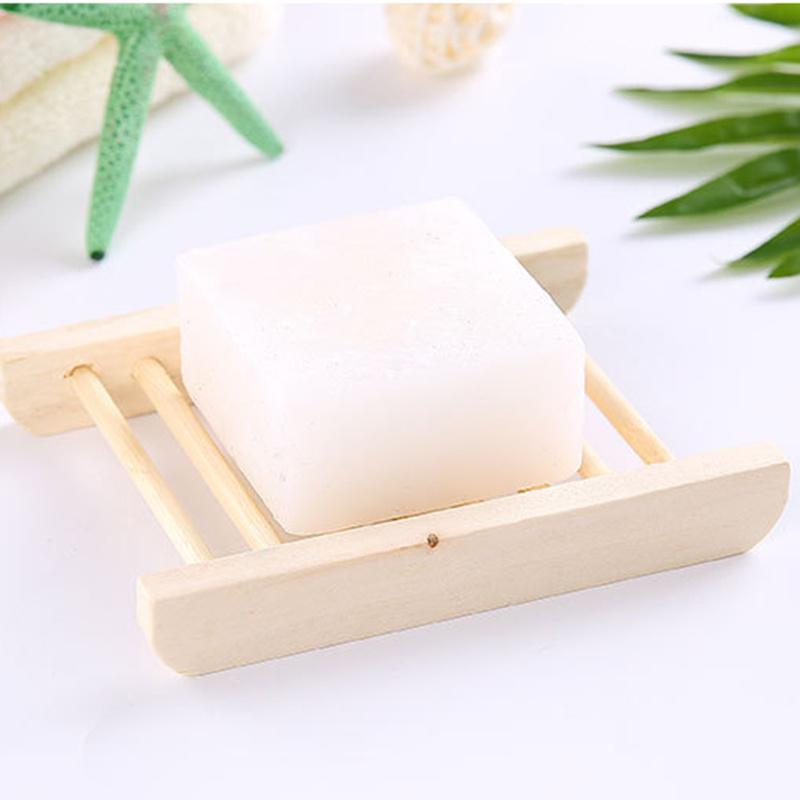 Набор из 4 бамбуковых мыльниц, простой дизайн, мыльница, щелевая сливная мыльница для ванной комнаты и кухни