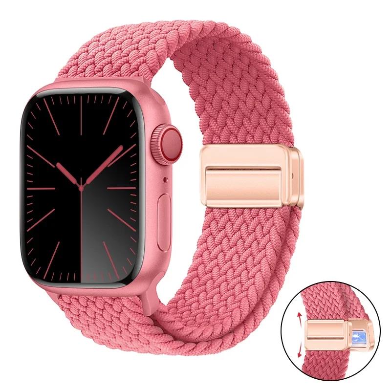 Нейлоновый браслет для Apple Watch ремешок 10 9 8 7 46мм 42мм 45мм 41мм Ultra 2 49мм Ремешок для iWatch Серии 6 5 4 3 SE 44мм 40мм Ремешок