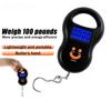 Portable 50Kg 10g Hanging Scale Kitchen Scale LCD Digital Scale BackLight Electronic Fishing Weights Pocket Scale Luggage Scales Black