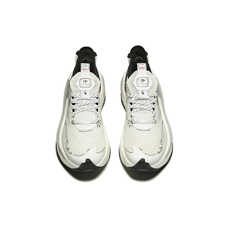 Li Ning Chao Yue 6 Sweet Confession прочные дышащие низкие спортивные повседневные туфли мужские кроссовки белые черные AGLS015-4