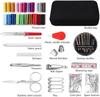 Sewing Kit, Portable Mini Sewing Kit for Beginner, Traveler and Emergency Clothing Fixes, DIY Sewing Supplies & Sewing Accessories with Black