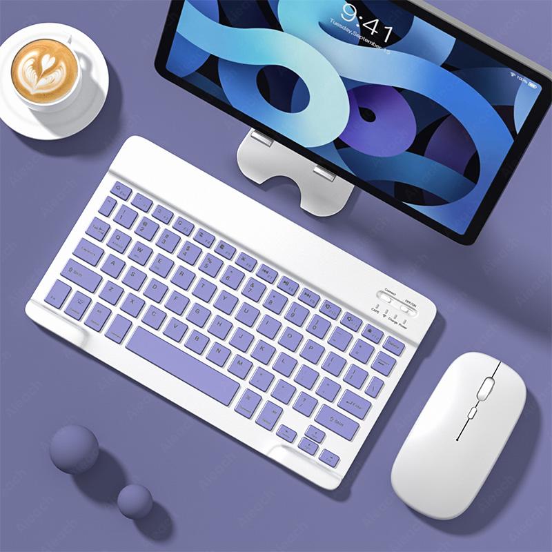 Беспроводная Bluetooth-клавиатура и мышь Aieach для планшетов, iPad, Huawei, Samsung, смартфонов и ноутбуков