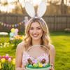 Cartoon Bunny Ears Headband Sequin Rabbit Ear Hairband Cute Easter Bunny Headband  Girl