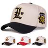Men Letter L Love Heart Embroidered Patchwork Baseball Cap Outdoor Adjustable Sunscreen Leisure Hat Spring Autumn Travel Tourism Beach Vacation