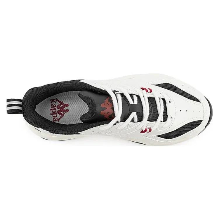 Kappa Textile , Synthetic Leather Slip Resistant Abrasion Resistant Low top Casual Running Shoes Unisex White Black (Unisex) Running Shoes
