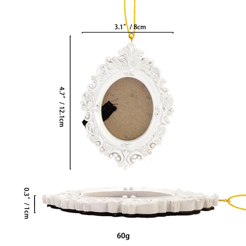 European Mini Golden Retro Small Photo Frame Home Decor Picture Frame Room Wall Decoration Pendant Accessory Resin Handicrafts