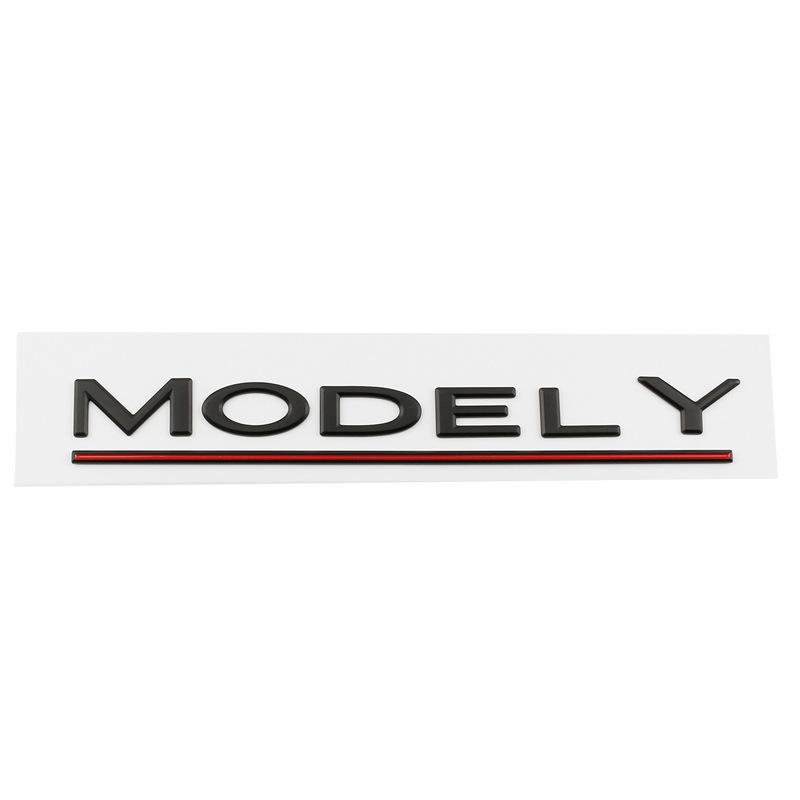 Original 3D ABS Letters Logo For Tesla MODEL 3 Y Car Rear Tailgate Trunk Emblem Badge Decal Stickers Auto Styling Accessories