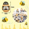 150pcs 9x13mm Tiny Wooden Bees Decor Bumblebee Shaped Painted Flatback Wood Bumblebee  DIY Craft