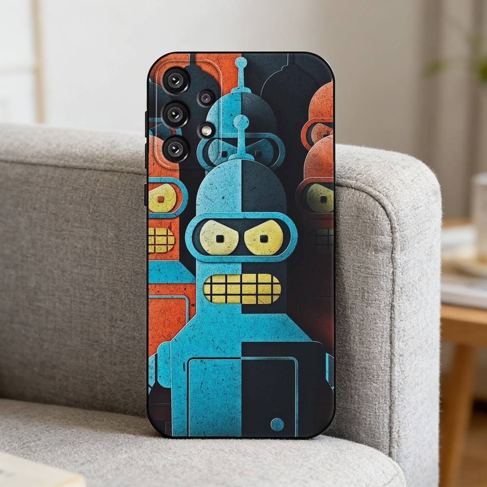 F-Futurama Funny B-Bender Phone Case For Samsung S25,S24,S21,S22,S23,S30,Ultra,S20,Plus,Fe,Note,10,9,5G Black Cover