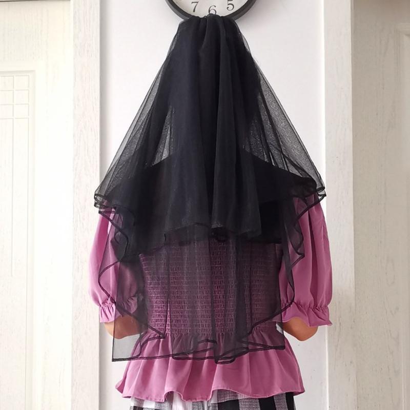 Сетка Вуаль Головной убор Черная Тюлевая Вуаль Головной убор для Хэллоуин Вечеринки Карнавала Винтажный Косплей Головной убор Праздничные Принадлежности