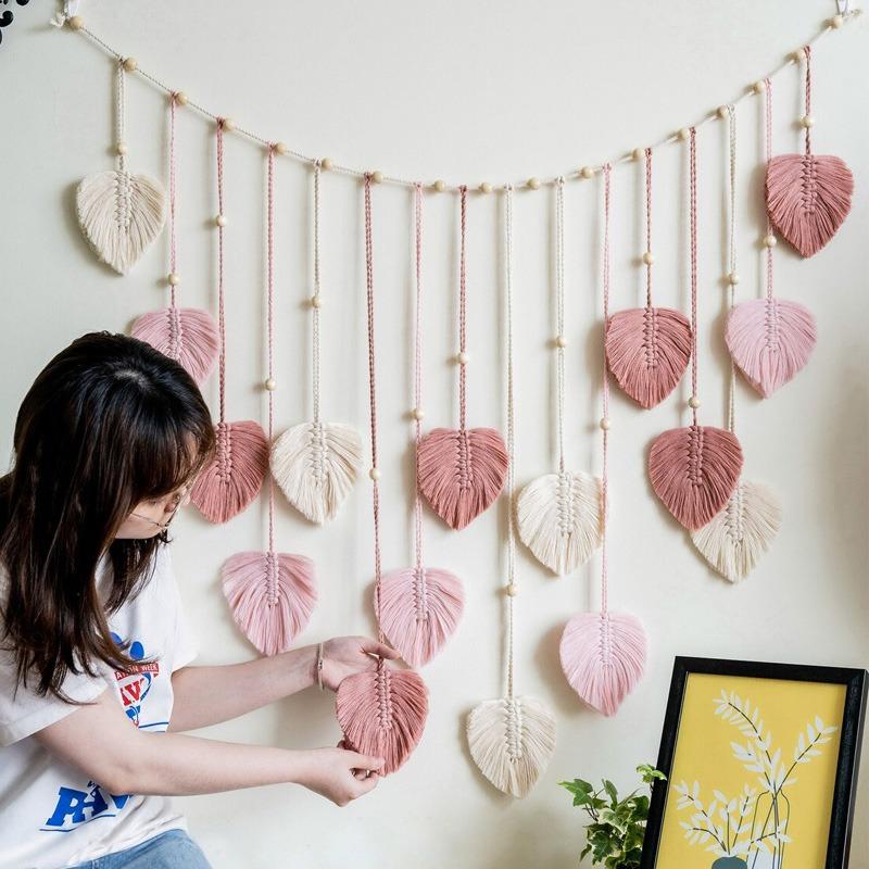 Настенный тканый гобелен в стиле бохо, настенный лист, настенный художественный декор, домашний декор