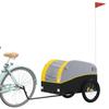 VidaXL Remorque pour vélo noir et jaune 45 kg fer 94134