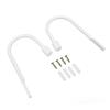 2Pcs U Shaped Curtain Tiebacks White Window Curtain Holdbacks Decorative Drapery Holdbacks  Office