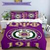 3pcs Omega Psi Phi logo1 pattern bedding set duvet cover set includes duvet cover &pillowcases, perfect all season bedroom decoration & gift