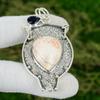 Friendship Day Deal Natural Scolecite Tanzanite Quartz Bezel Pendant 925 Silver