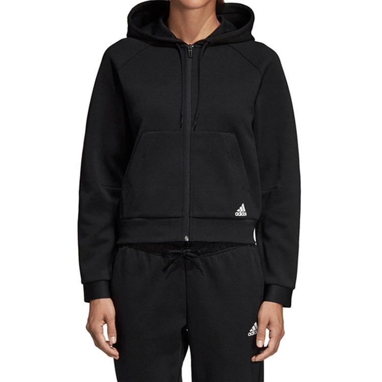(WMNS) adidas Must Haves Hooded Jacket 'Black' Women's DU6570