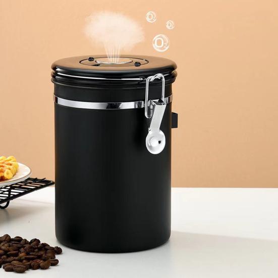 Герметичная банка 1,5 л, большая емкость, устойчивая к плесени, легкая, отличная канистра для хлопьев, чая, кофе в зернах с совком для дома