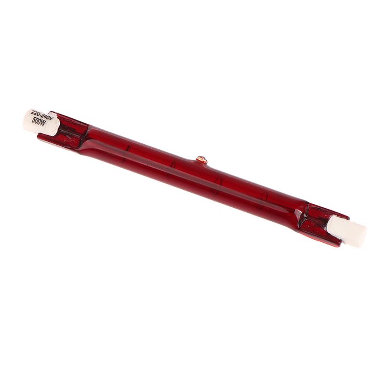 1Pc 500W Red R7 Infrared Halogen Tube Bulb - 118mm For Outdoor Parasol Heater Home Holiday Party Decor Supplies