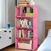 1 шт. Книжная полка 4/5 ярусов Стойка для демонстрации книг Большая вместимость Органайзер для игрушек Полка для мелочей Легкая сборка Сделай сам Многоярусный Простой держатель для книг