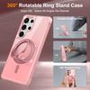 For Samsung Galaxy S25 Ultra Case Compatible with MagSafe Rotatable Ring Kickstand TPU+PC Phone Cover