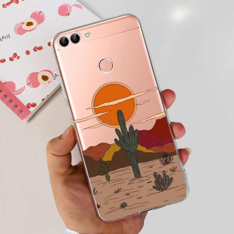 Чехол для Huawei P Smart 2018 FIG-LX1 FIG-LX2 FIG-LX3 Задняя крышка Мягкий силикон Астронавт Прозрачный чехол для телефона Для Huawei P Smart Capa