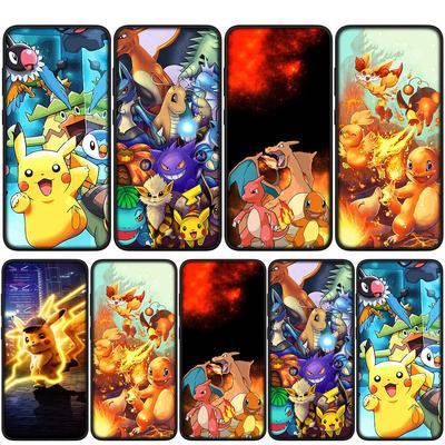 Чехол для iPhone 17 16 15 Xiaomi Poco Redmi Note 14 13 12 Pro 16e Samsung Galaxy S25 S24 S23 OPPO Huawei Мультяшный Чармандер Покемон Пикачу Чехол для телефона
