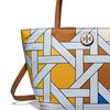 Tory Burch Плетеная сумка-тоут из нейлона с дизайном Color Block, мини-сумка-тоут для женщин, разноцветная, 176042-400