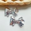 10/18 шт. DIY Подвески для обуви с отверстиями Электроокрашенное серебро Аксессуары Галстук-бабочка Дизайнерская Декорация для садовой обуви Подарок для девочки