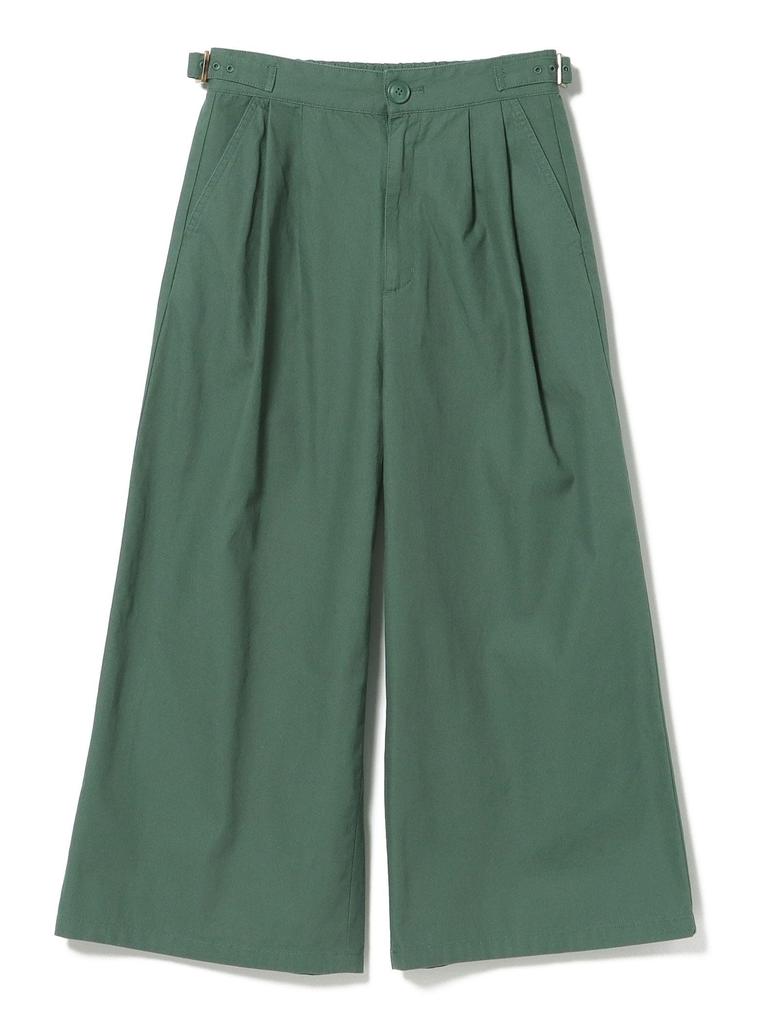Beams Heart Pants with Side Size S Women's Wide-leg Belts, Green,