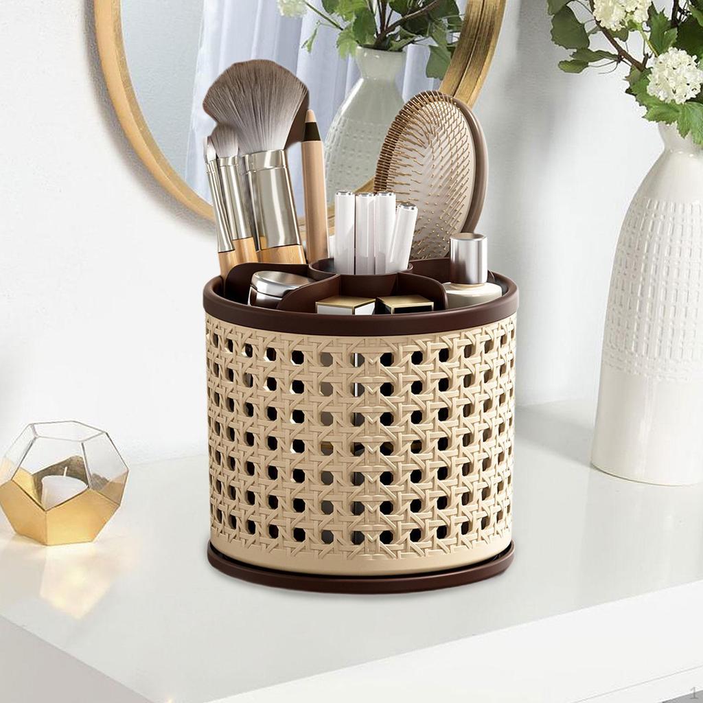 Настольный стационарный органайзер Держатель для кистей для макияжа Вращающийся на 360° Органайзер для ручек и карандашей для
