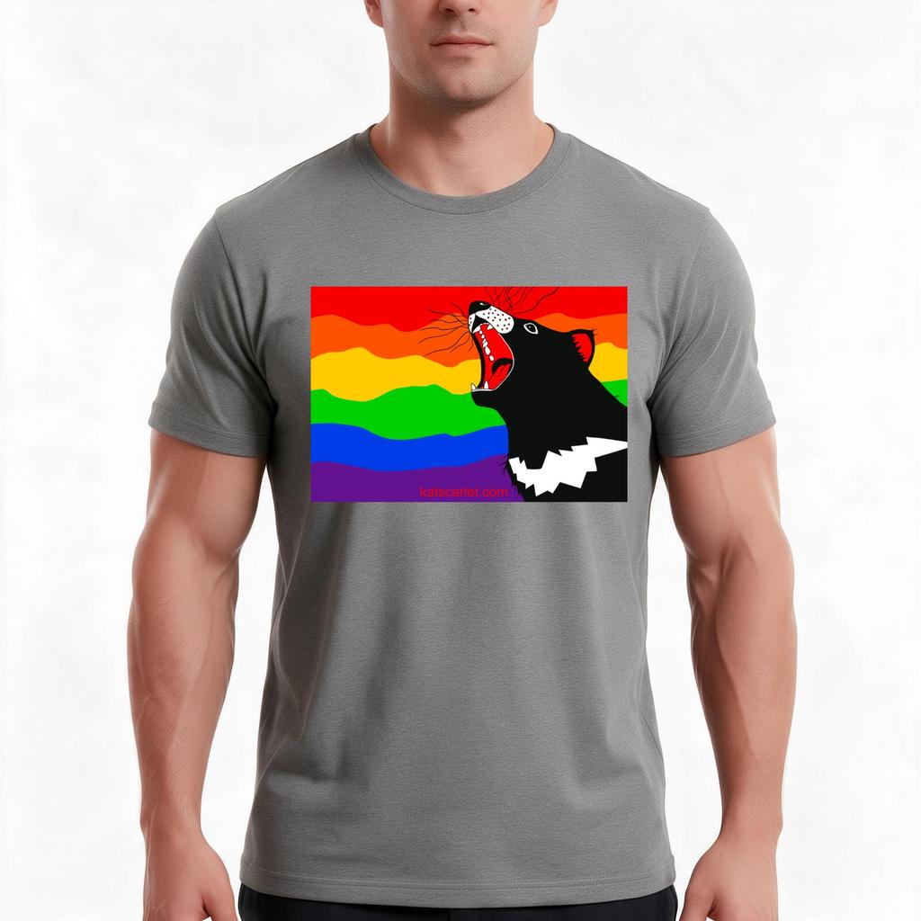 Tassie Pride TShirt Summer Casual Cotton Tee Oversized Streetwear Tops Vintage Graphic Print Loose Fit Short Sleeve