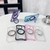 For iPhone 15 Pro Magnetic Case Ring Kickstand TPU+PC Phone Cover