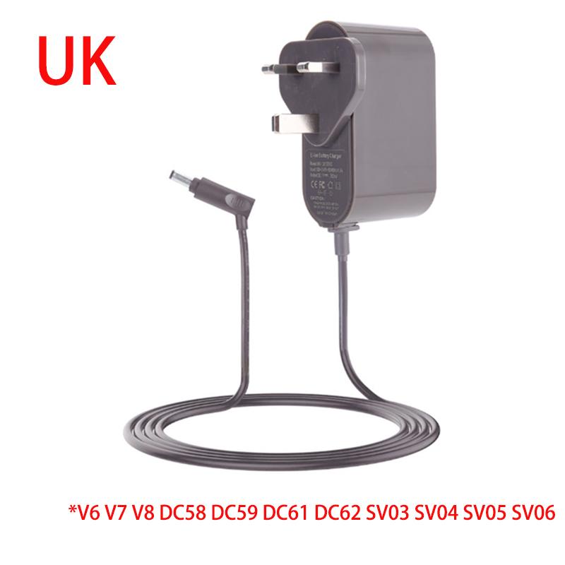 Зарядное устройство для Dyson V10 V11 V15 SV12 SV15 V6 V7 V8 Серии DC Пылесос Зарядный шнур Адаптер питания от аккумулятора Вилка США ЕС Великобритания